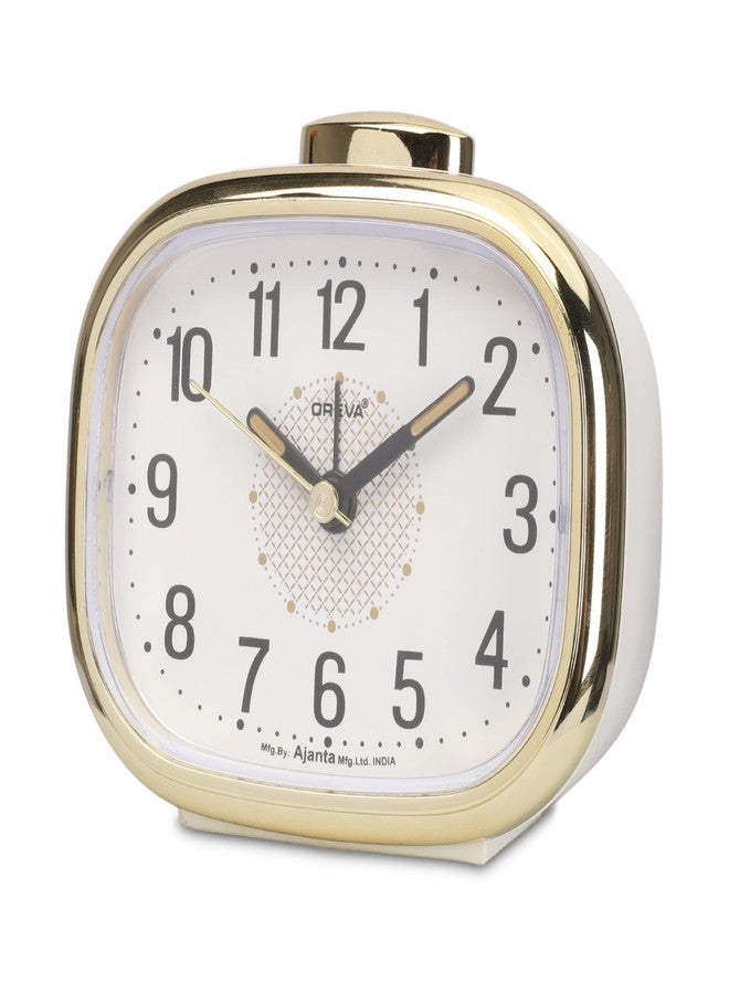 OREVA Bip Alarm Table Analog Clock (Copper 10.7 Cm X 3.7 Cm X 6.3 Cm, Aa3017) - Image 2